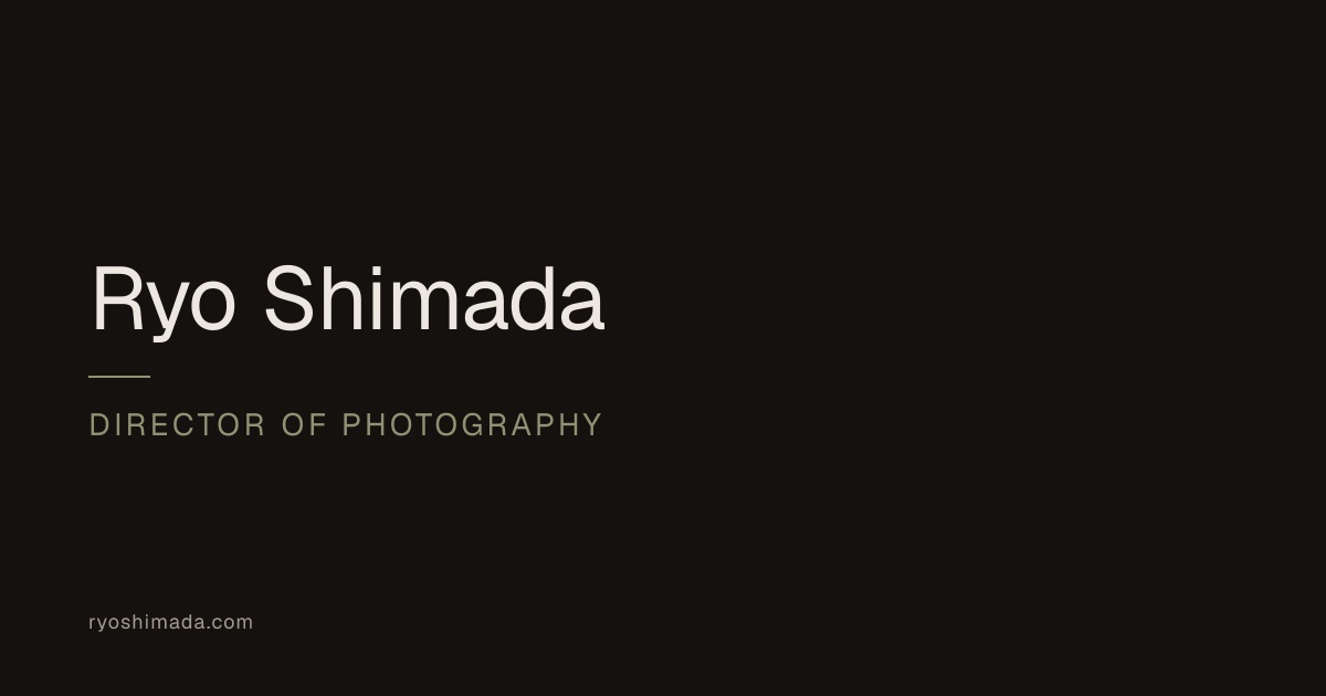 Work | Ryo Shimada